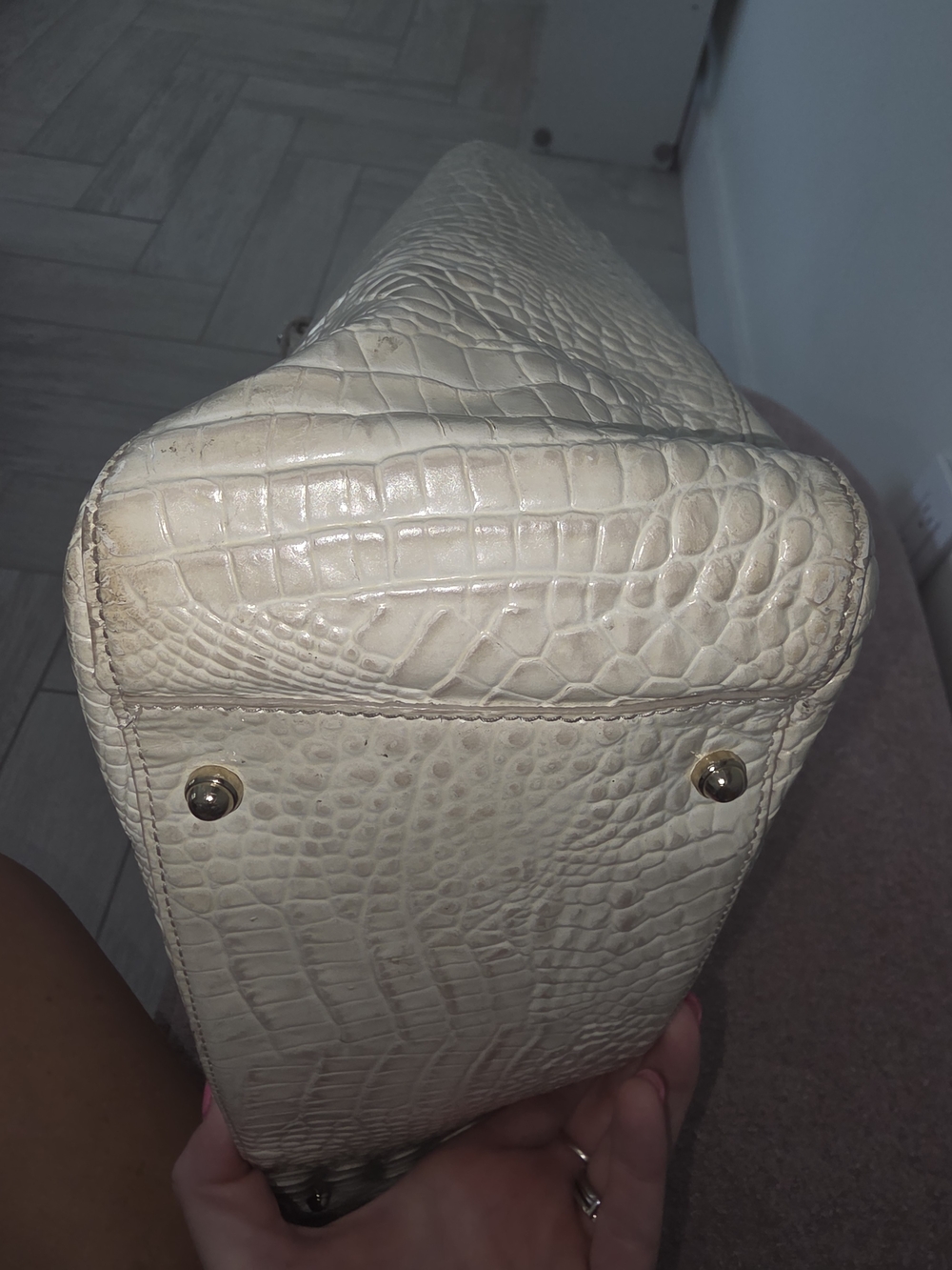 Brahmin Pearl  white, ivory Medium asher  Tote - Picture 10 of 11